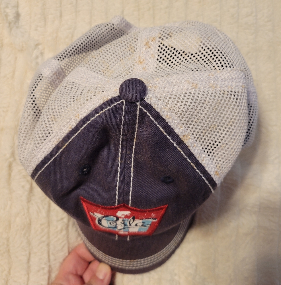 Costa Mud Splattered Blue and White Mesh Hat - Picture 4 of 9